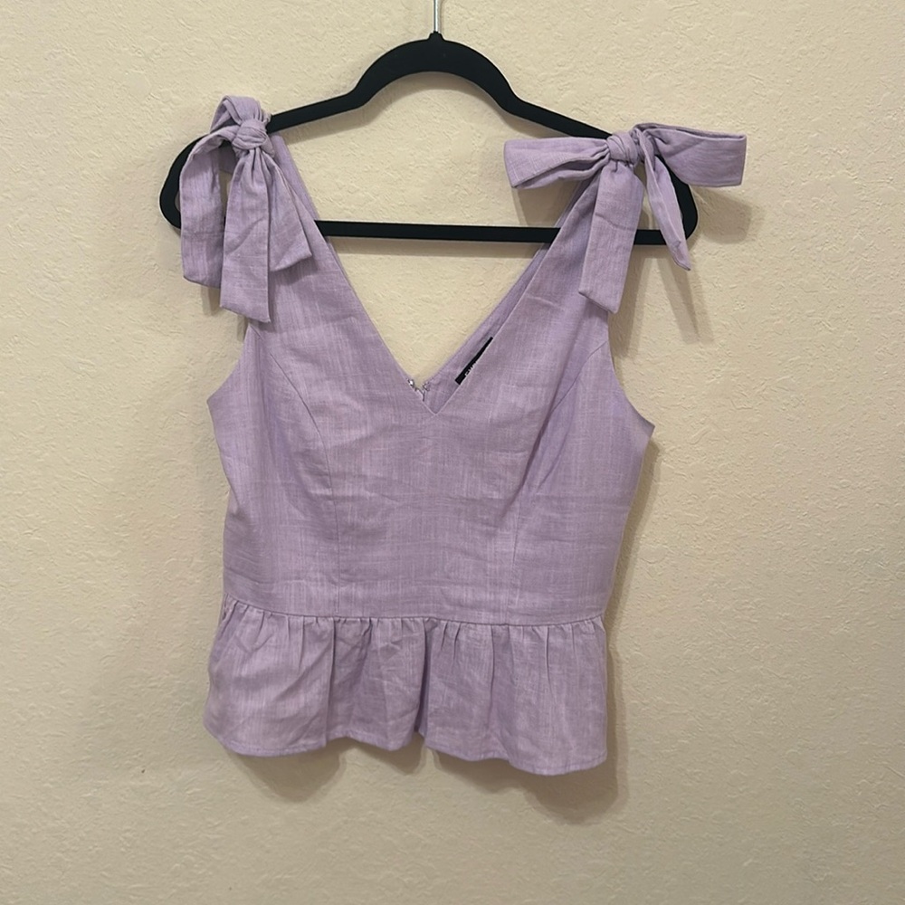 Lavender bow tank/ blouse